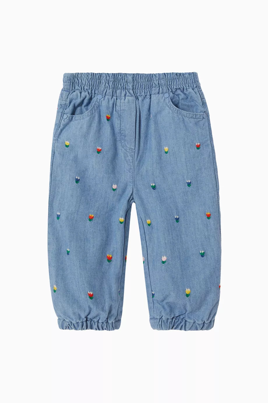 Stella McCartney Tulip Embroidered Denim Jeans