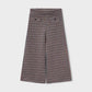 Mayoral Girls Jacquard Knit Pants and Polo Shirt with a Peter Pan Collar Set