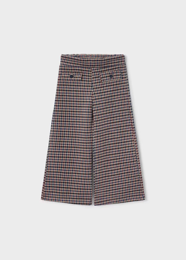 Mayoral Girls Jacquard Knit Pants and Polo Shirt with a Peter Pan Collar Set