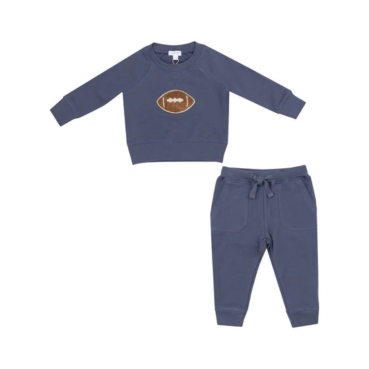 RAGLAN SWEATSHIRT & JOGGER SET - FOOTBALLS + FRENCH TERRY