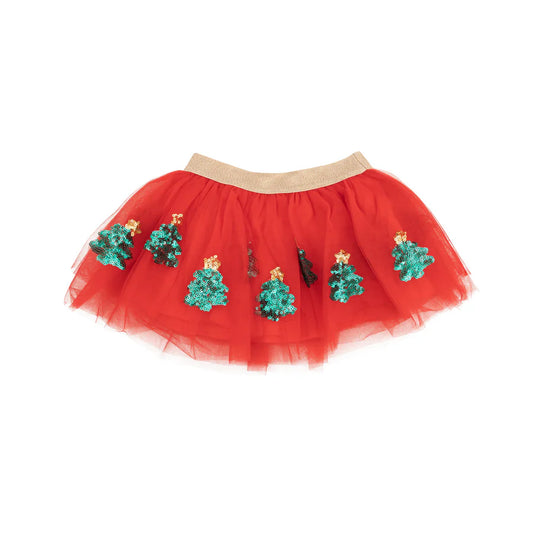 HOLIDAY TUTU SKIRT - CHRISTMAS TREES