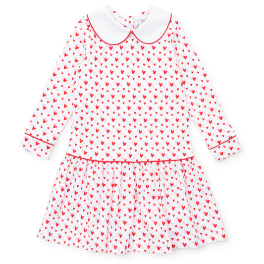 LILLIAN GIRLS' DRESS - HEART TO HEART PINK