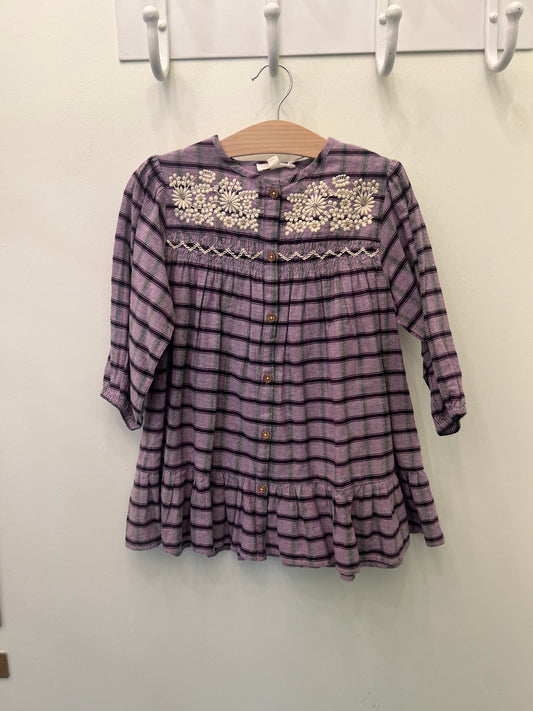 Purple plaid dress