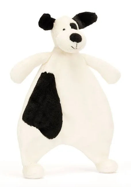 Jellycat Rufferty Black and White Puppy Comforter