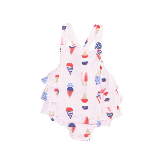 RUFFLE SUNSUIT - AMERICAN ICE CREAM - PINK