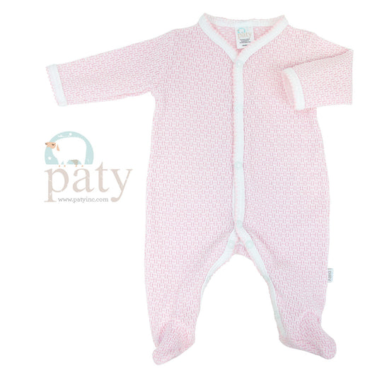 Paty Knit Footie Pink