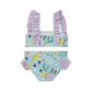 Blue Crab Print Frilled Swimsuit
