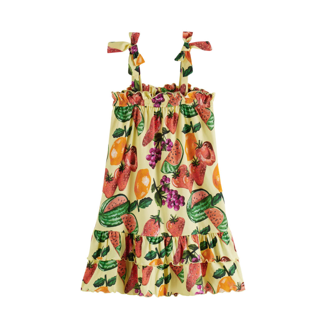Printed Dress in Fruit Allover