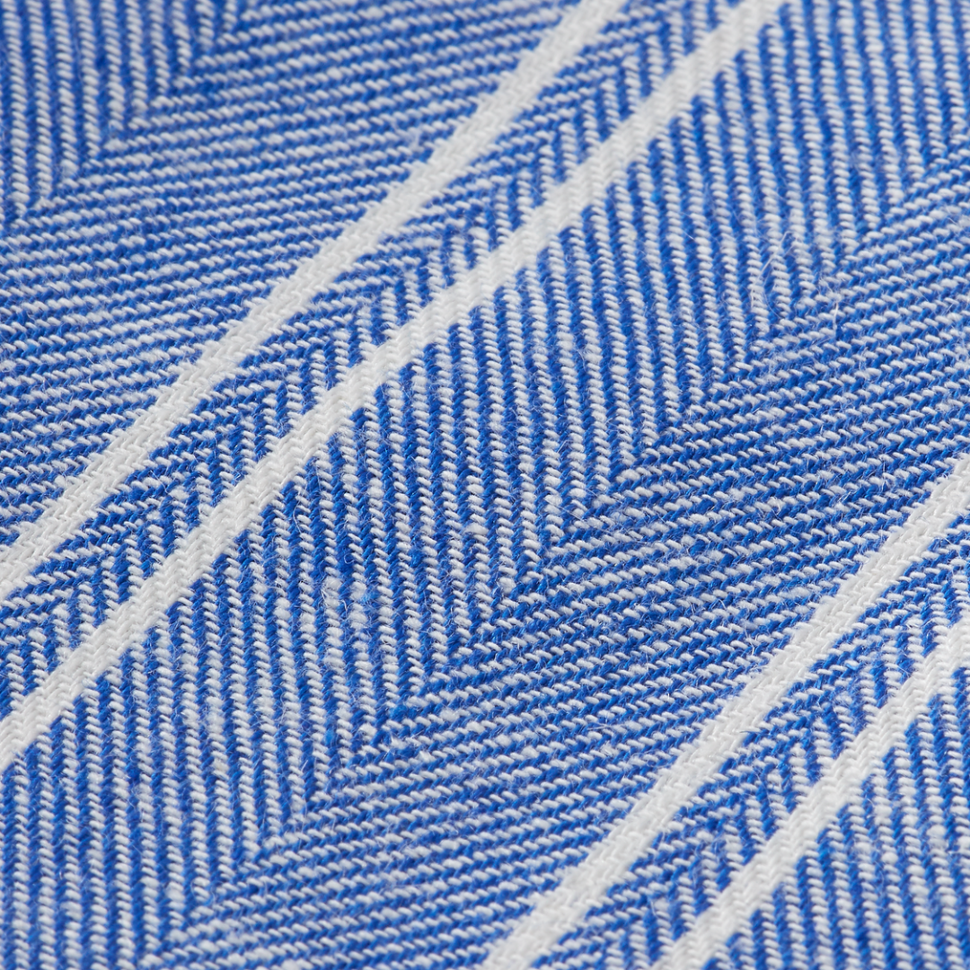 Striped Single-Breasted Blazer in Blue