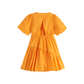 Voluminous Midi Dress in Papaya