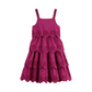Broderie Anglaise Tiered Dress in Dahlia